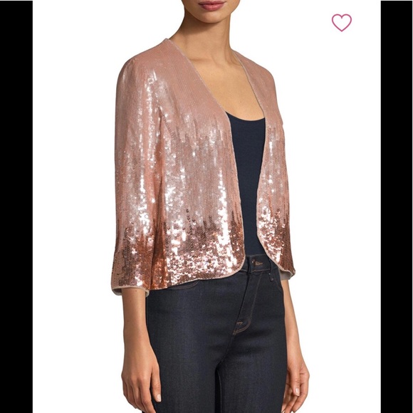 Parker Rose Gold Sequin jacket, Size M - Picture 5 of 17